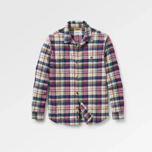 Surchemise Lourd en Coton Bio Rustique - Carreaux Blanc Cassé