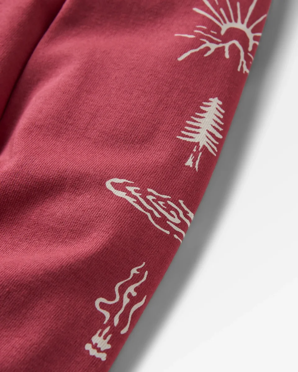 T-shirt manches longues en coton recyclé Dawn - Rouge Terre – Image 5