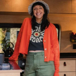 Gilet en Maille Grace - Ember Orange