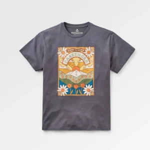 T-shirt Oversize en Coton Recyclé Saisonnier - Charbon