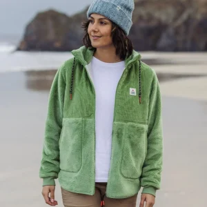 Polaire à Poils Longs en Sherpa Recyclé Awaken - Vert Tige