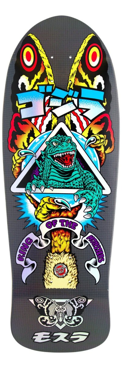 10.538in Godzilla Mothra Natas Santa Cruz Skateboard Deck – Image 3