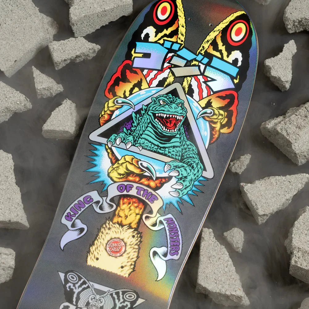 10.538in Godzilla Mothra Natas Santa Cruz Skateboard Deck