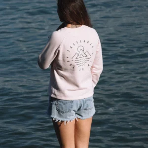 Sweatshirt en Coton Recyclé Remote - Rose Pâle