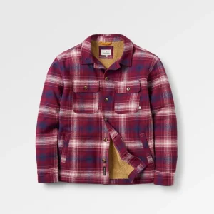 Surchemise Doublée Sherpa Freestyle - Carreaux Vin/Bleu Marine Riche