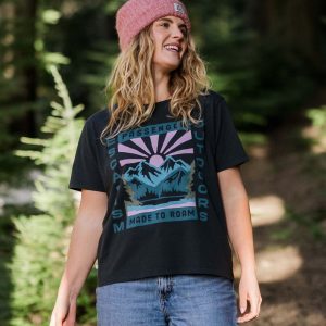 T-shirt en coton recyclé Solitude - Noir