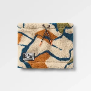 Snood en polaire Sherpa épicée - Sentiers abstraits gris galet