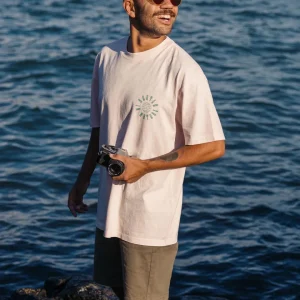 T-shirt Relaxed Fit Recyclé Rooted - Barely Pink