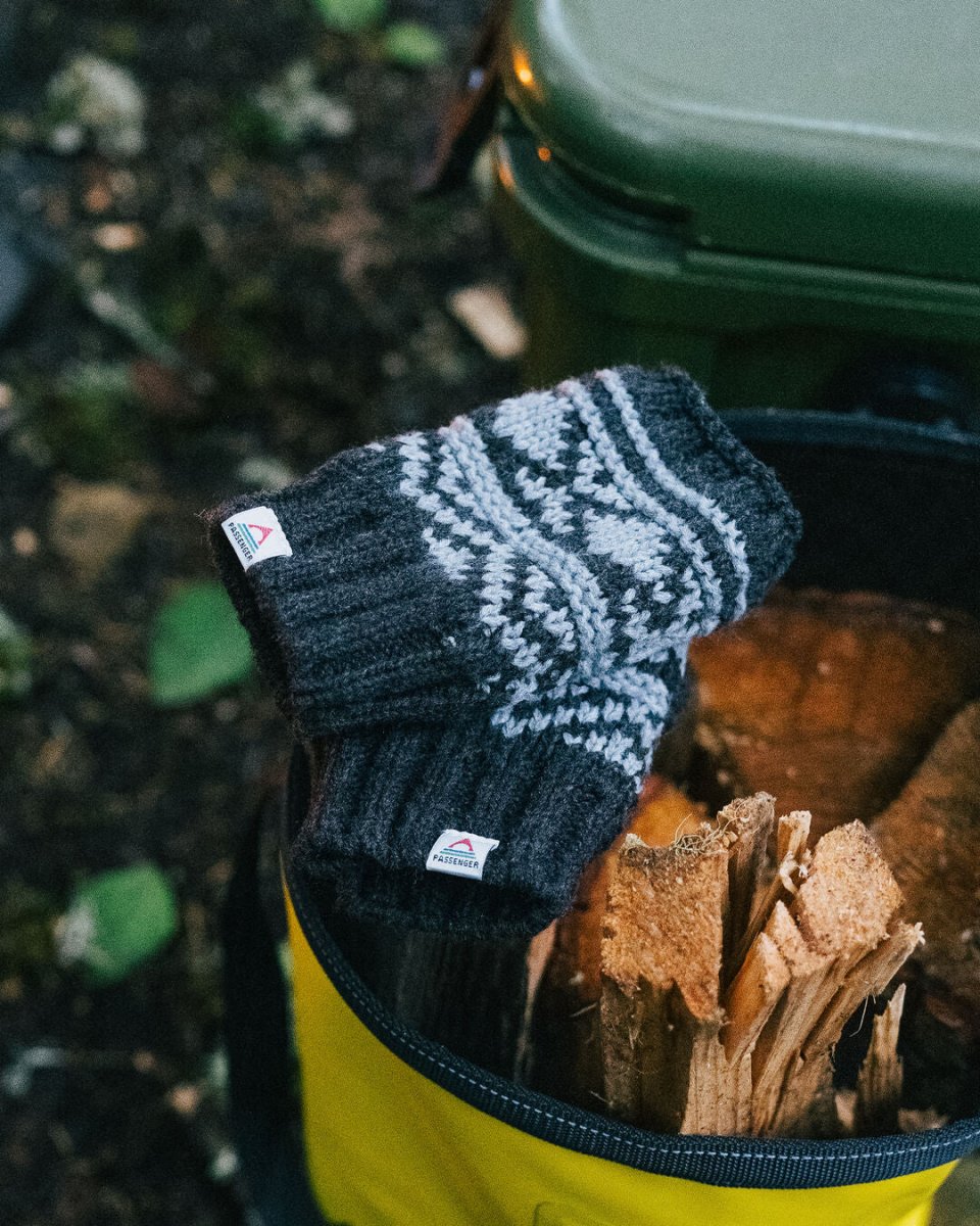 Moufles sans doigts doublées en polaire recyclée Lily - Noir – Image 2