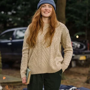 Pull Juniper en maille recyclée - Biscuit