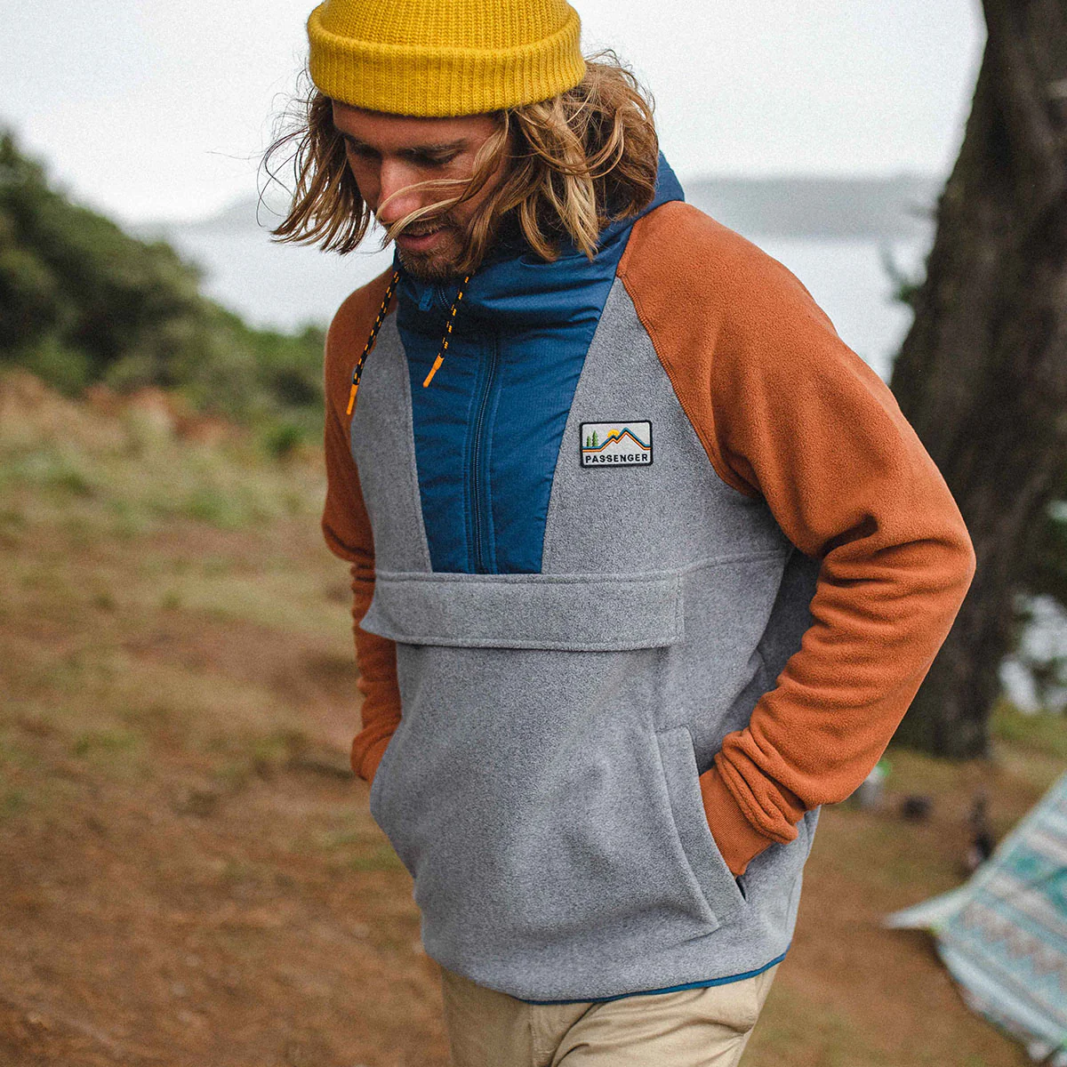 Woodland 1/2 Zip Polaire Recyclé - Gris Chiné