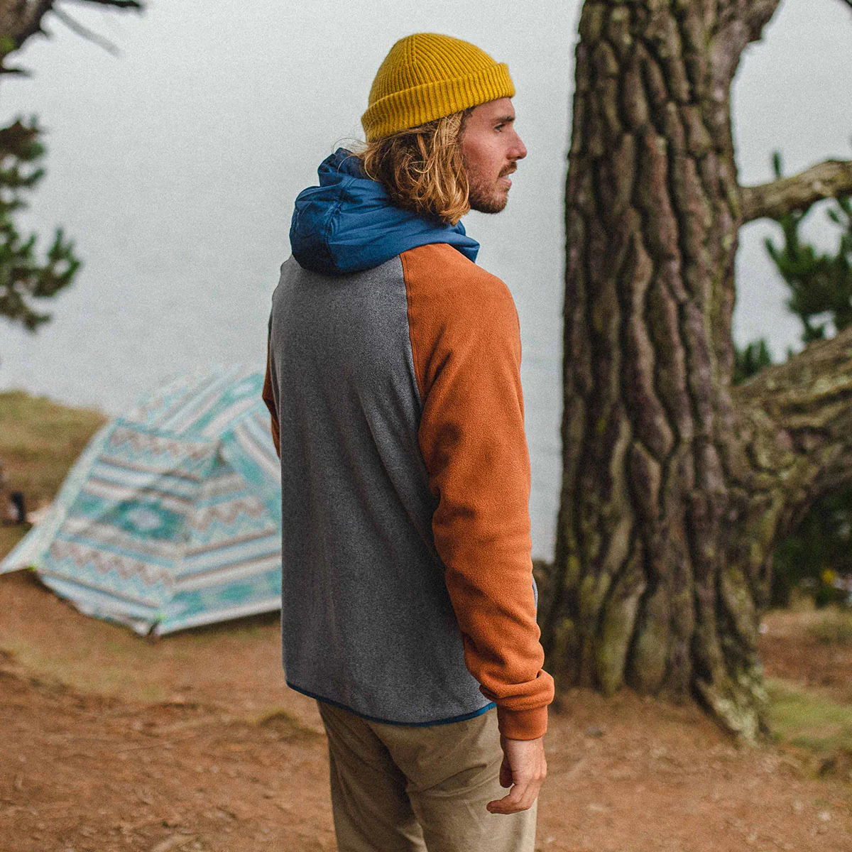 Woodland 1/2 Zip Polaire Recyclé - Gris Chiné – Image 6