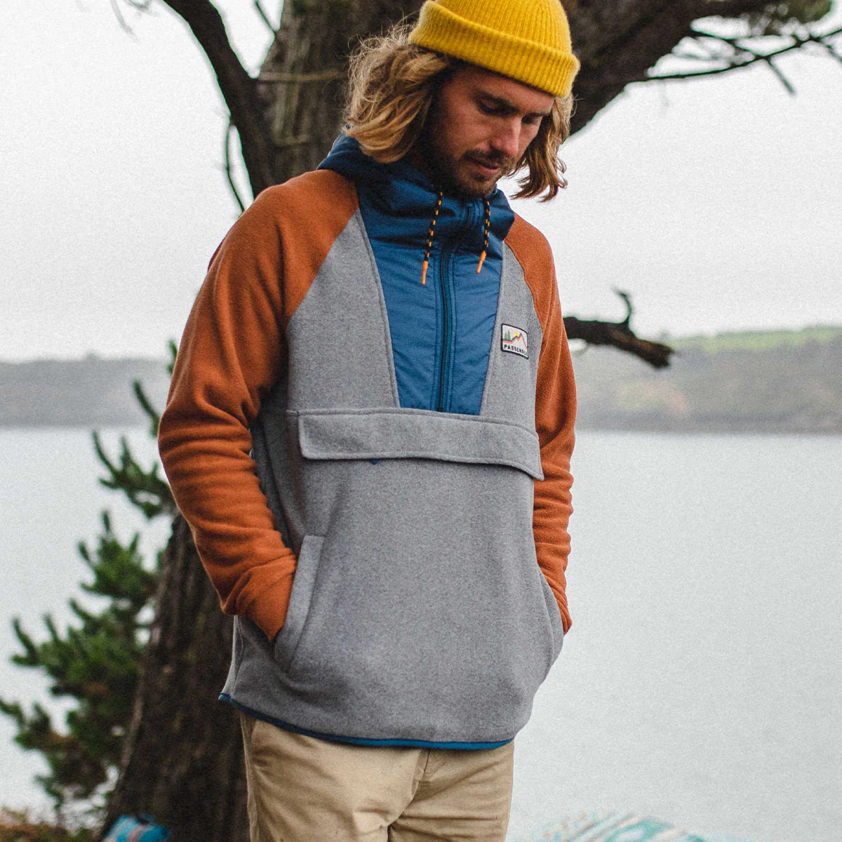 Woodland 1/2 Zip Polaire Recyclé - Gris Chiné – Image 8