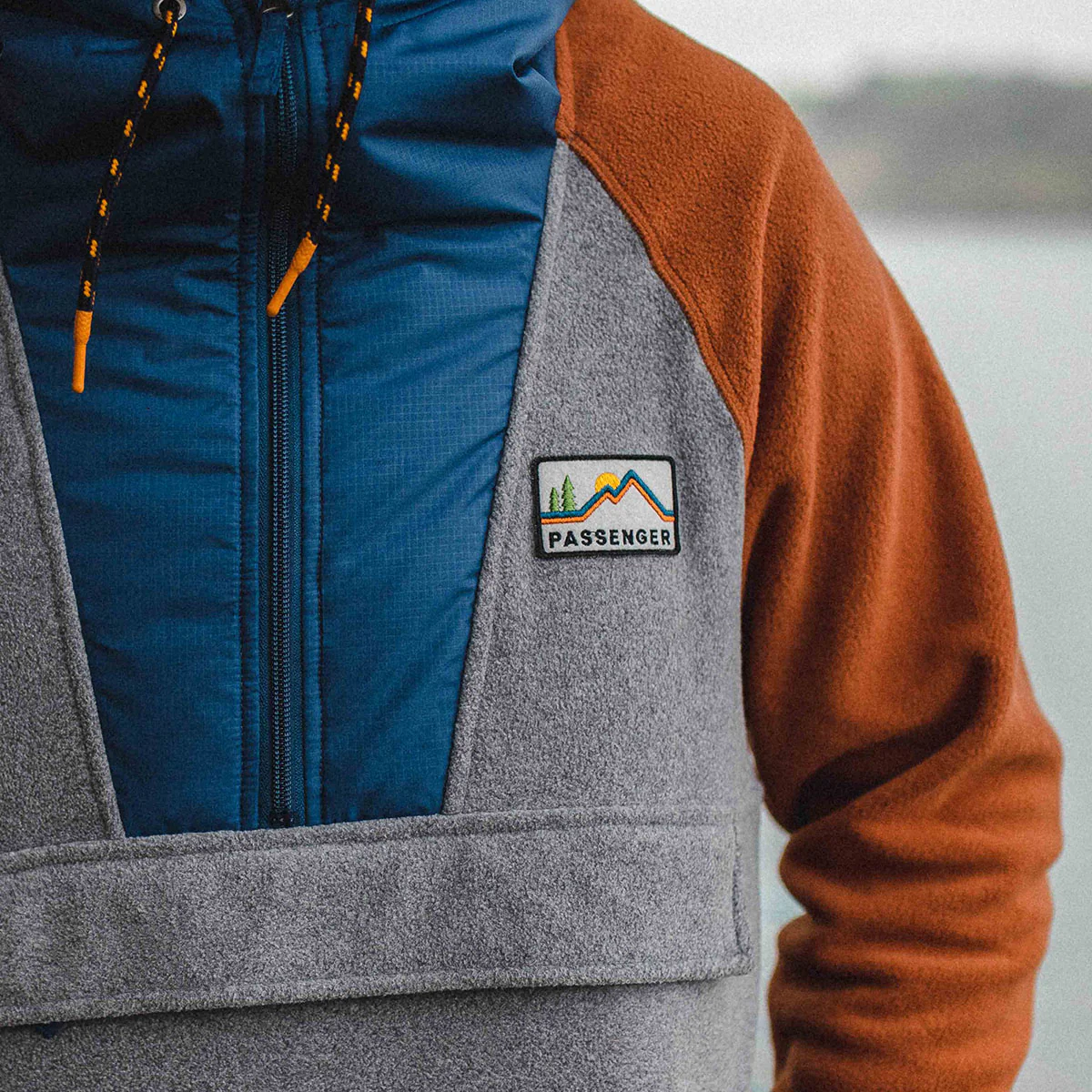 Woodland 1/2 Zip Polaire Recyclé - Gris Chiné – Image 3