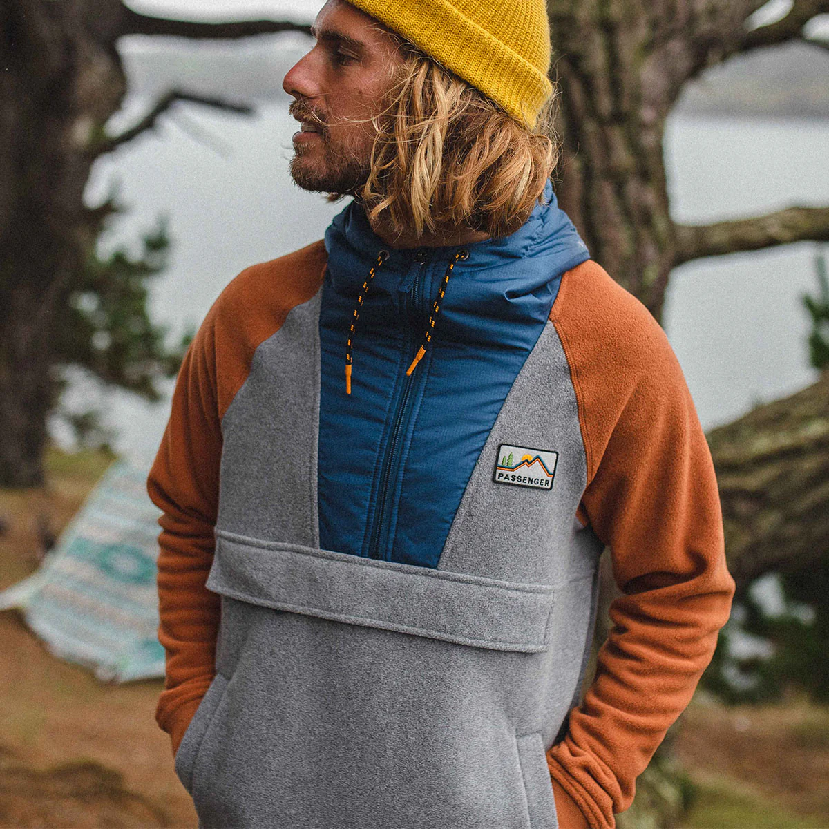 Woodland 1/2 Zip Polaire Recyclé - Gris Chiné – Image 4