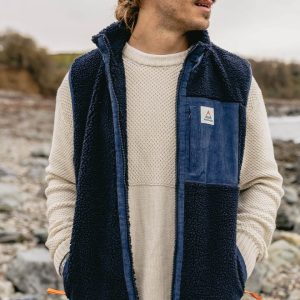 Gilet Sherpa en Polaire Recyclée Canyon - Bleu Marine