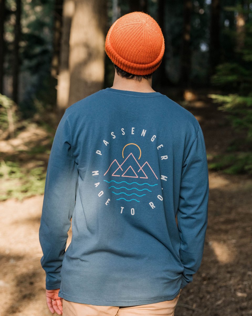 T-shirt manches longues recyclé Escapism - Denim foncé