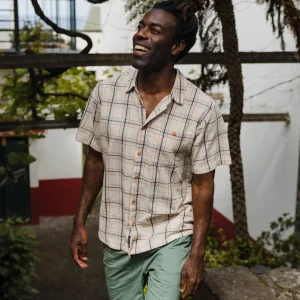 Chemise à carreaux en coton bio décontractée - Bouleau