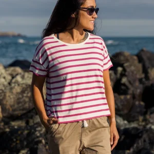 T-shirt à rayures Skye - Fuchsia