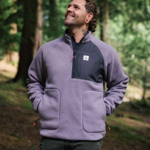 Polaire en Sherpa Recyclée à Fermeture Éclair 1/2 Offgrid 2.0 - Lilas Poudré