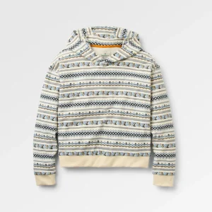 Hoodie en éponge stylé - Rayures géo bouleau