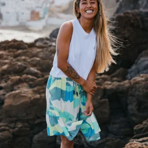 Jupe Tissée EcoVero Dew - Vista Patchwork Aqua