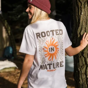 T-Shirt en Coton Recyclé Rooted In Nature - Blanc