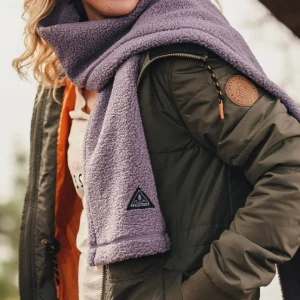 Écharpe en polaire sherpa recyclée Snug - Lilas Poudré