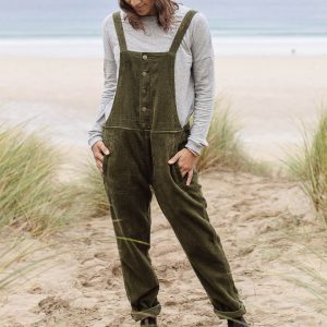 Salopette en velours côtelé Tiaga - Kaki