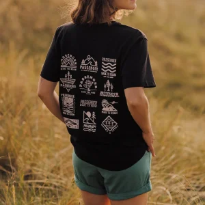 T-shirt Oversize en Coton Recyclé Flottant - Vrai Noir