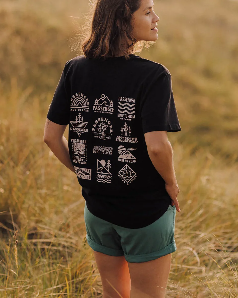 T-shirt Oversize en Coton Recyclé Flottant - Vrai Noir