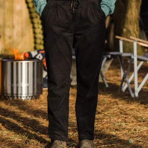 Pantalon en velours côtelé recyclé Compass - Noir