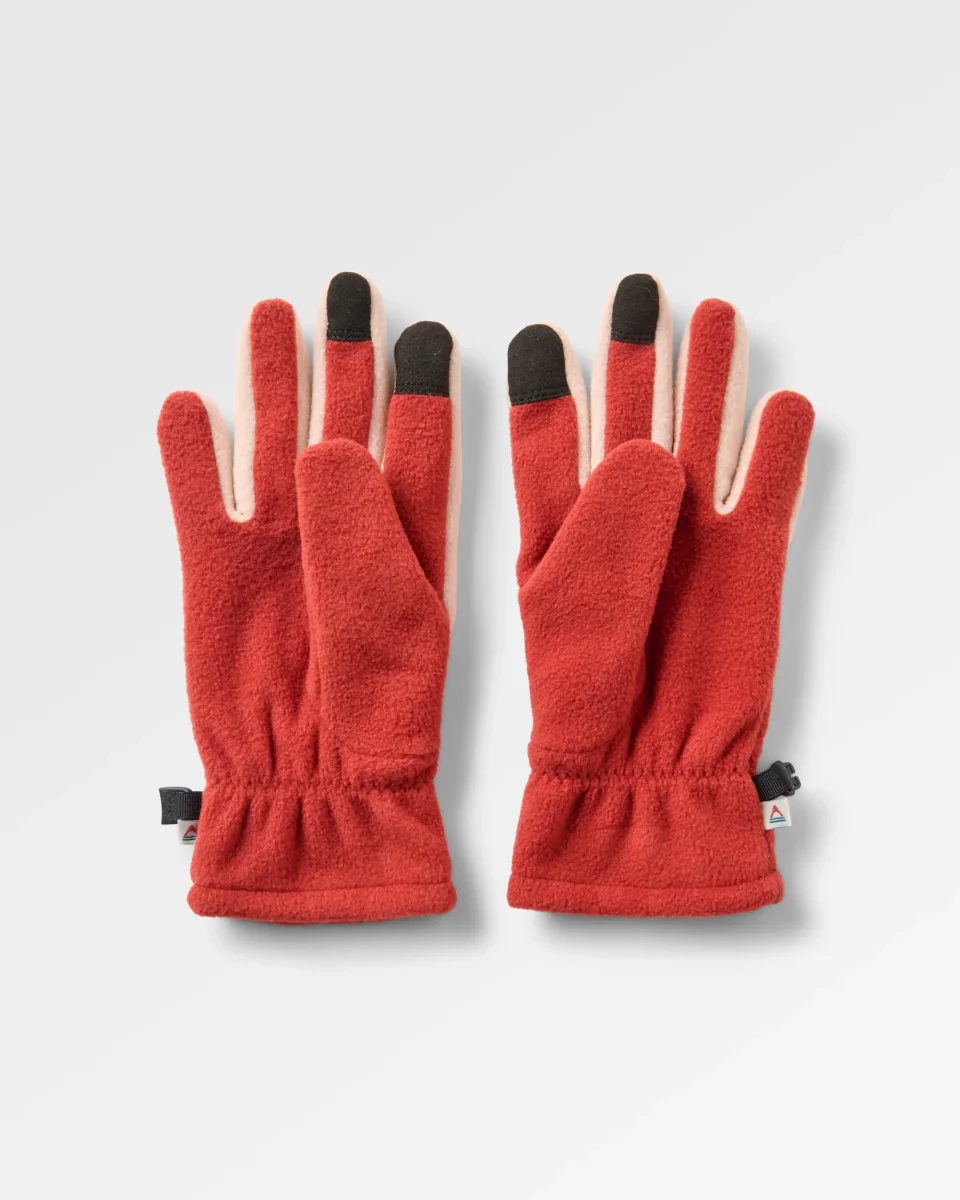 Gants en Polaire Recyclée Daytrip - Rouge Ocre/Blush – Image 2