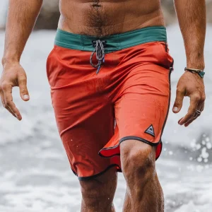 Boardshort recyclé Breaks - Orange brûlé