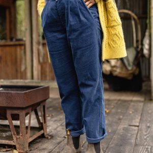 Pantalon en velours côtelé recyclé Compass - Denim foncé