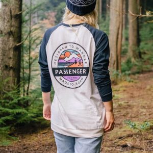 T-shirt à manches longues en coton recyclé Wilds - Bleu marine foncé