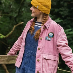 Surchemise en velours côtelé Nomad - Rose Haze