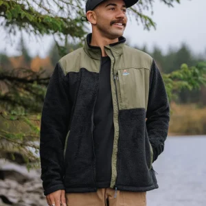 Venturescape Polaire Recyclé pour Hommes - Noir/Kaki