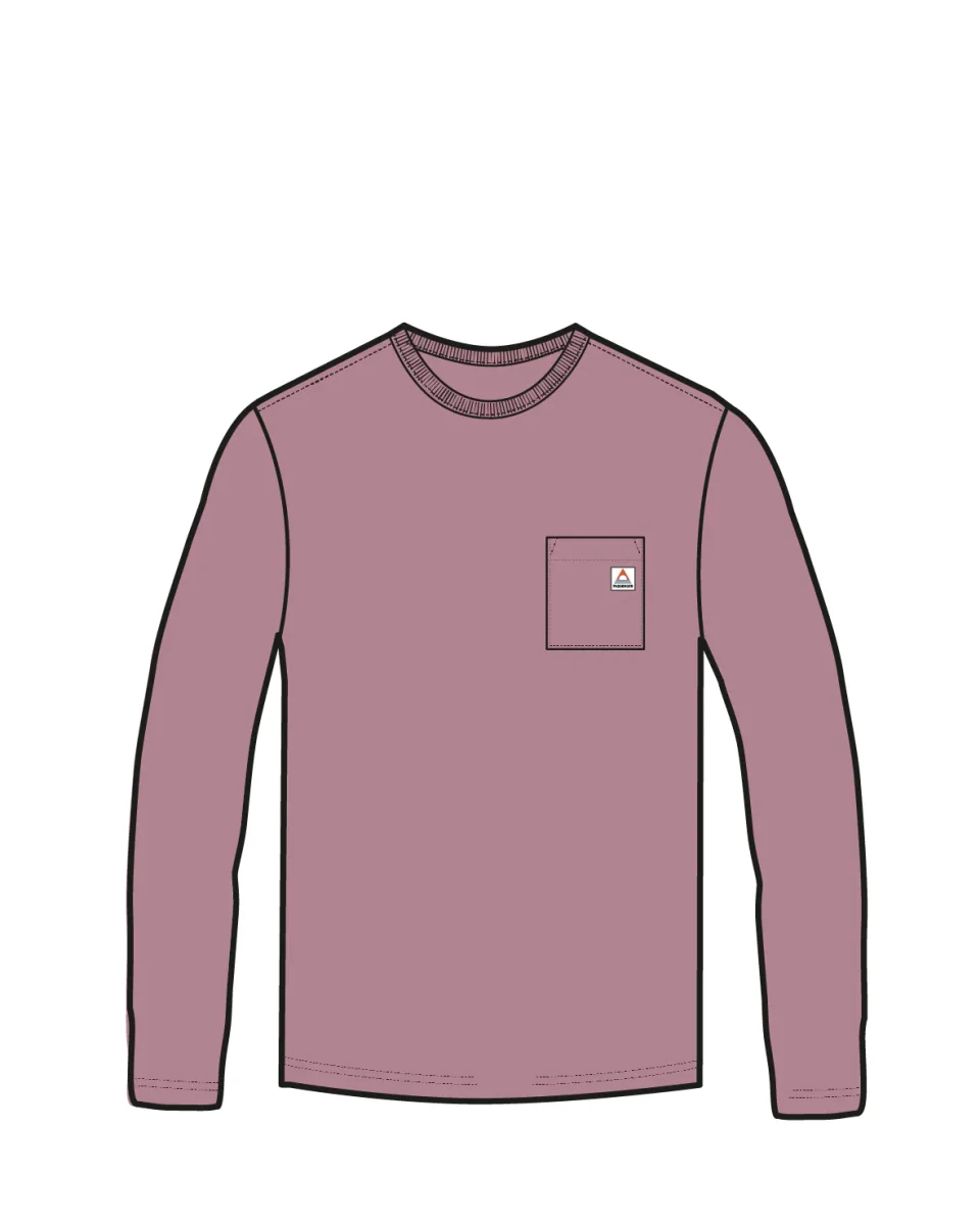 T-shirt à manches longues bio coupe décontractée - Rose Haze – Image 5