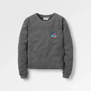 Sweatshirt en coton recyclé Waves & Trees - Charcoal