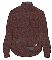 Chemise en polaire recyclée Maple - Wine Marl – Image 7