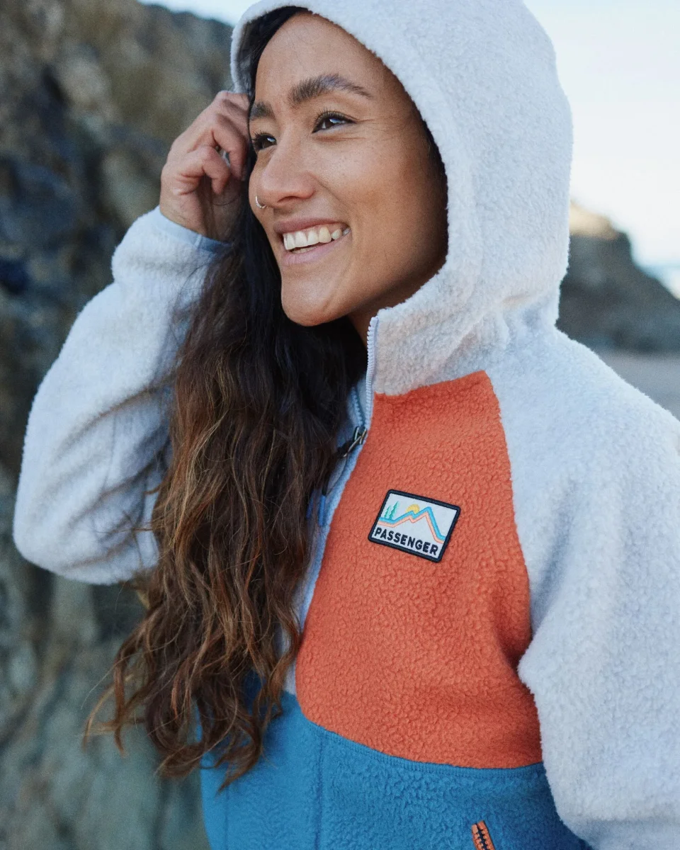 Polaire Recyclée en Sherpa à Fermeture Éclair 1/2 Maine 2.0 - Blue Steel – Image 3