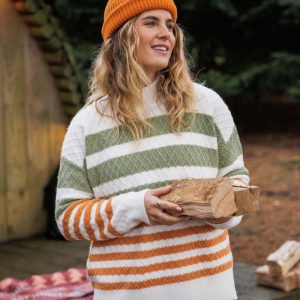 Pull Ramble en maille recyclée - Blanc cassé