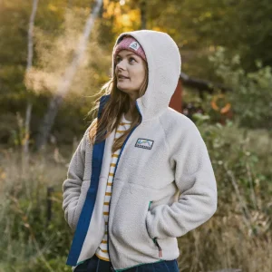 Veste Zippée à Capuche en Sherpa Recyclé North Coast 2.0 -Avoine