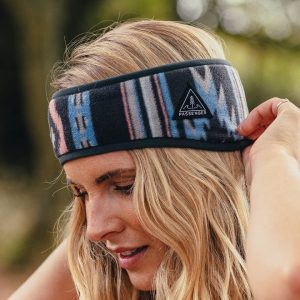 Bandeau en polaire recyclée Roamer - Deep Navy Vintage Geo