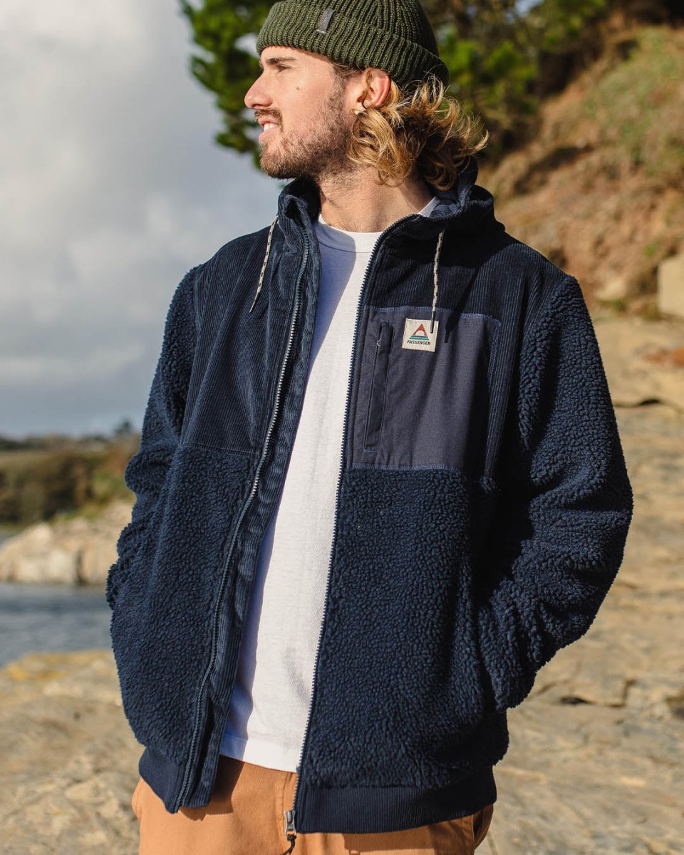 Polaire sherpa recyclée Adventure - bleu marine profond