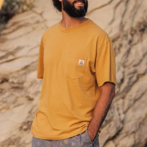 T-shirt Recyclé Décontracté Heritage - Or Moutarde