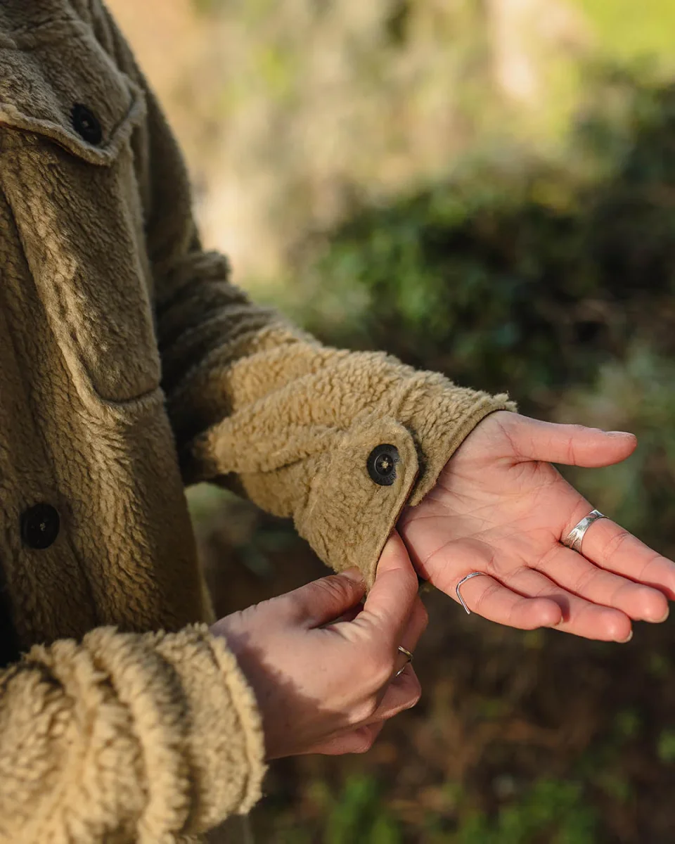 Chemise en Sherpa Recyclé à Poils Profonds Nuageux - Biscuit – Image 5