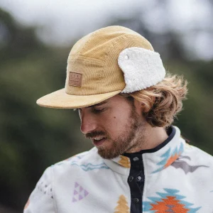 Chapeau Doublé Sherpa en Cordon de Jour - Marron Sable