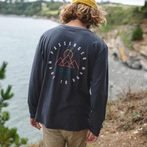 T-shirt Escapism Recycled à manches longues - Noir délavé